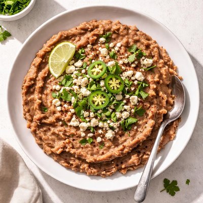 Homemade refried beans