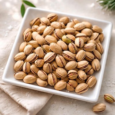 Homemade roasted and salted pistachios