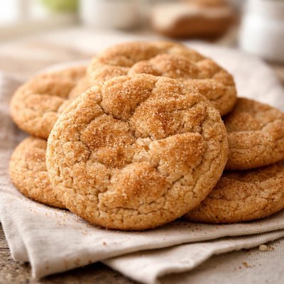 Homemade snickerdoodle cookie