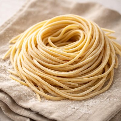 Homemade spaghetti noodles