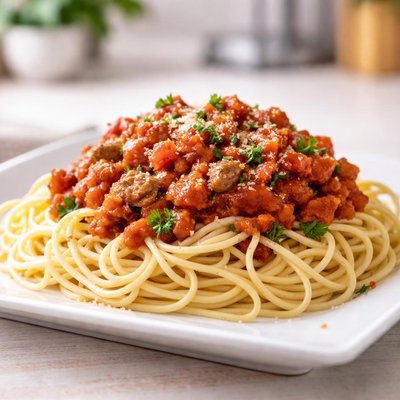 Homemade spaghetti sauce made with ground turkey