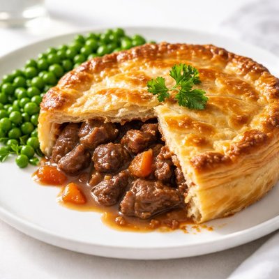 Homemade steak pie