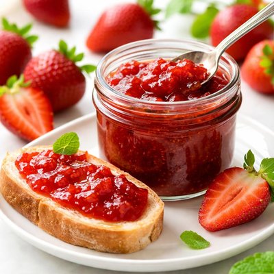 Homemade strawberry jam