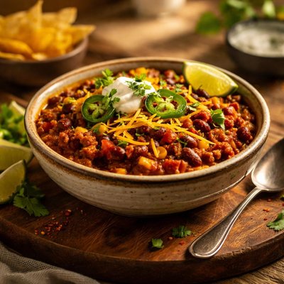 Homemade turkey chili