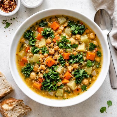 Homemade vegan soup