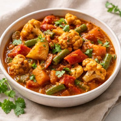 Homemade vegetable rogan josh