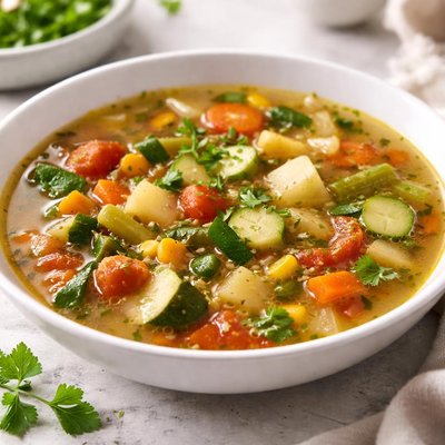 Homemade vegetable soup