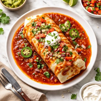 Homemade wet burrito