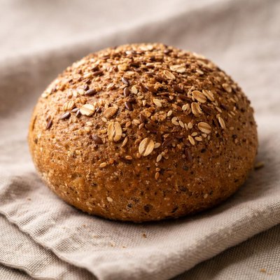 Homemade wholegrain bun