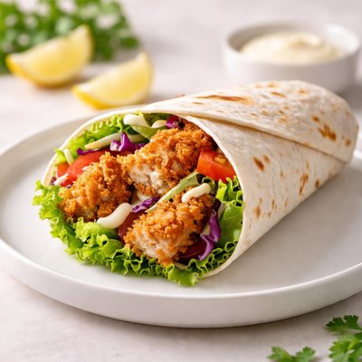 Homemade zinger strips wrap