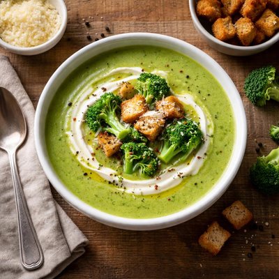 Homemafe brocvoli soup