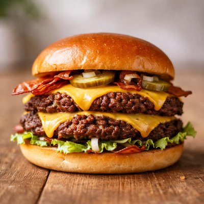 Honest burger double smashed with cheese