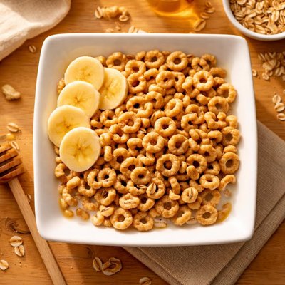 Honey-flavored oat cereal