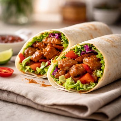 Honey and chilli chicken wrap