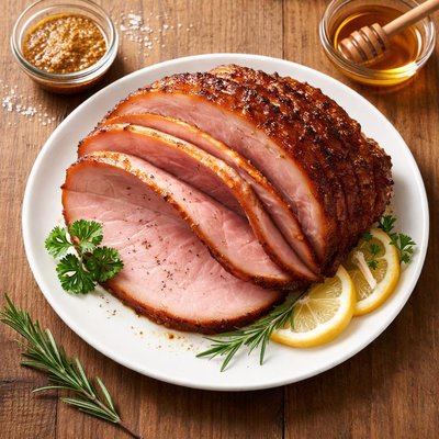 Honey baked ham slice