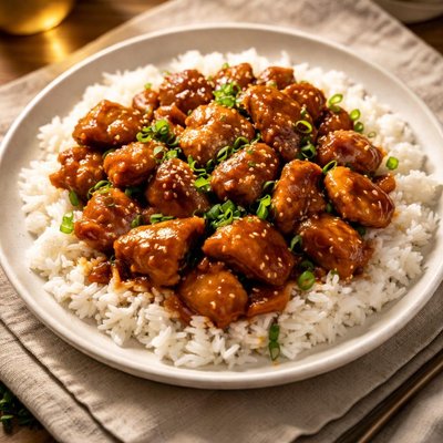 Honey bourbon chicken