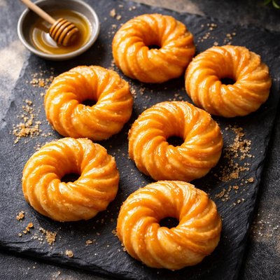 Honey crueller donuts