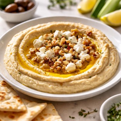 Honey feta hummus