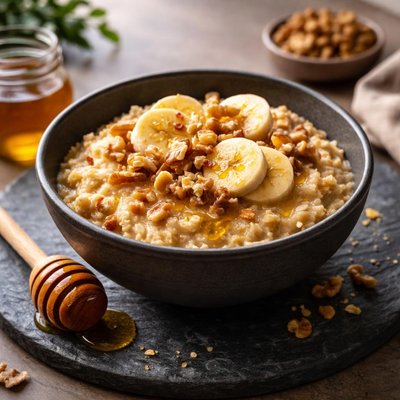 Honey flavored oatmeal