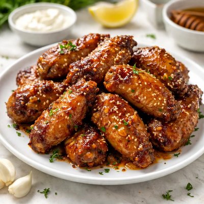 Honey garlic chicken wings