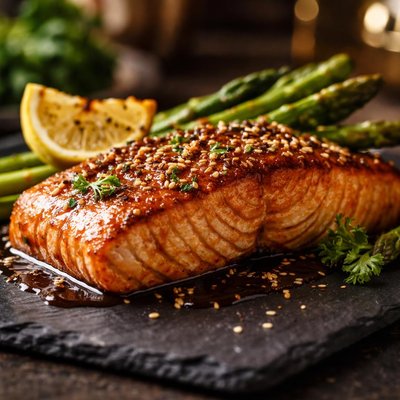 Honey garlic glazed salmon