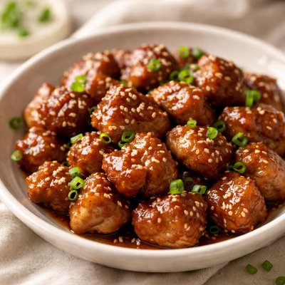 Honey garlic meat bites