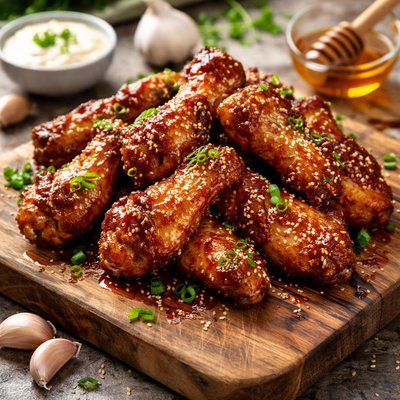 Honey garlic wings