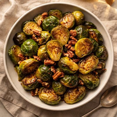 Honey glazed brussel sprouts