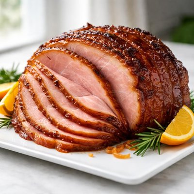 Honey glazed ham