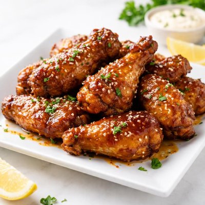Honey glazed wings