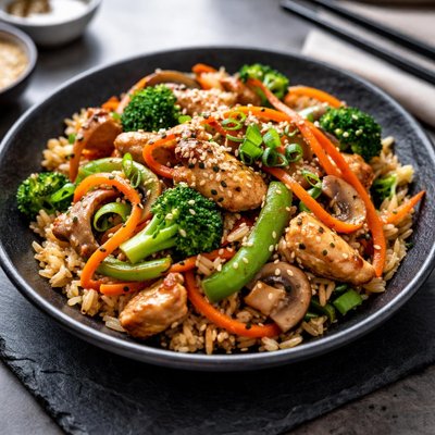 Honey grow garlic sesame bowl