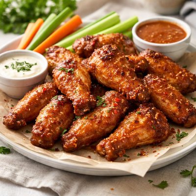 Honey hot chicken wings