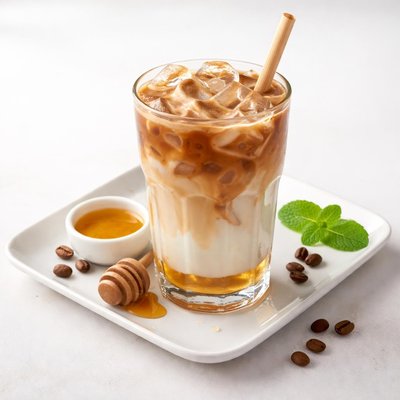 Honey ice latte arabica