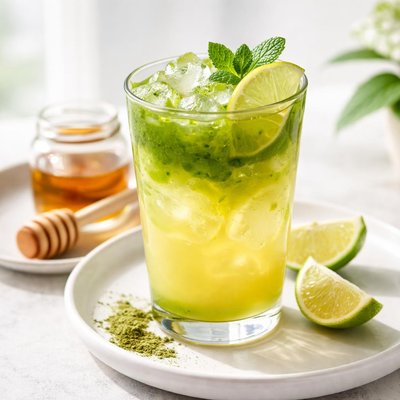 Honey matcha limeade