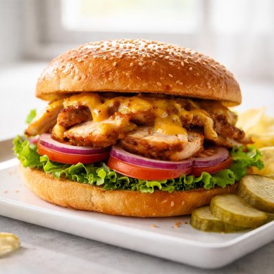 Honey mustard roasted chicken sandwich