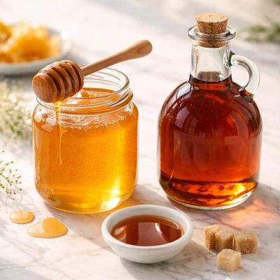 Honey or pure maple syrup