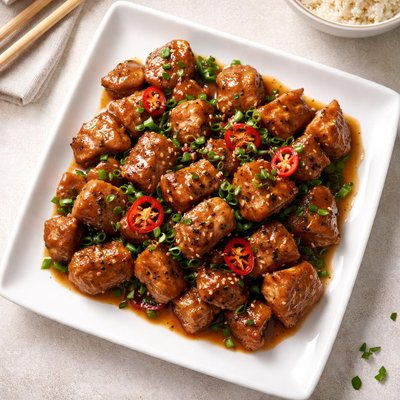Honey pepper pork