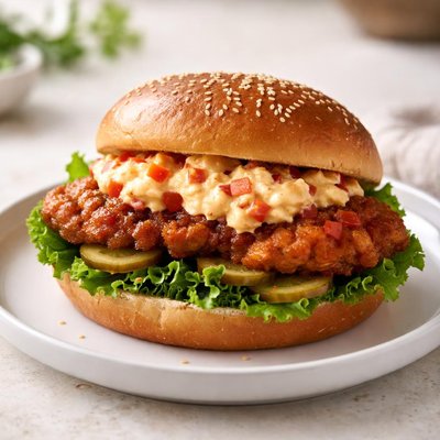 Honey pimento chicken sandwich