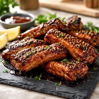 Honey pork ribs