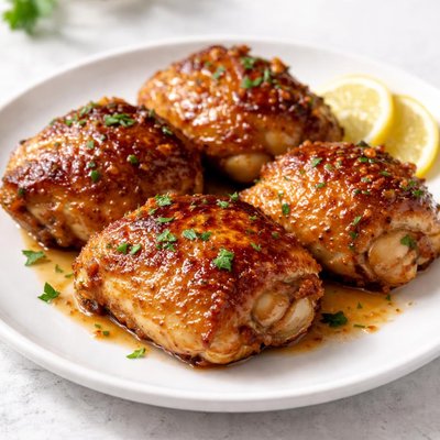 Honey roasted chicken thigh