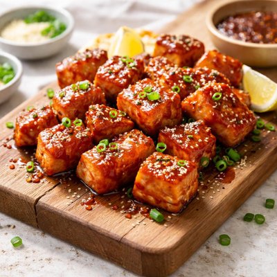 Honey siracha salmon bites