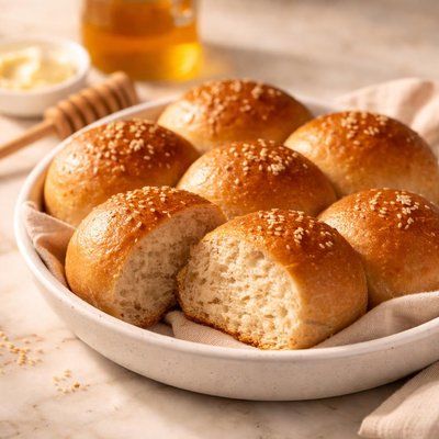 Honey wheat dinner roll
