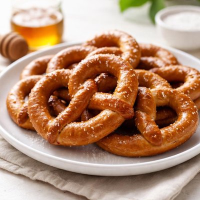 Honey wheat pretzels