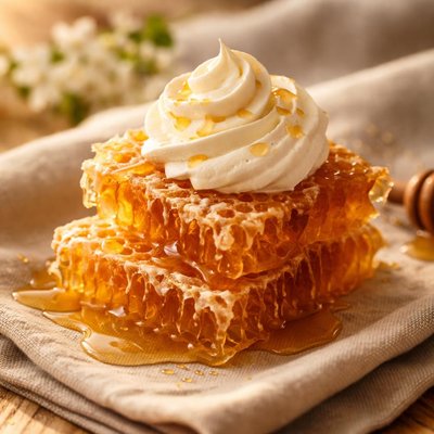 Honeycomb with cream