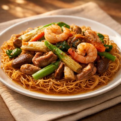 Hong kong crispy noodles