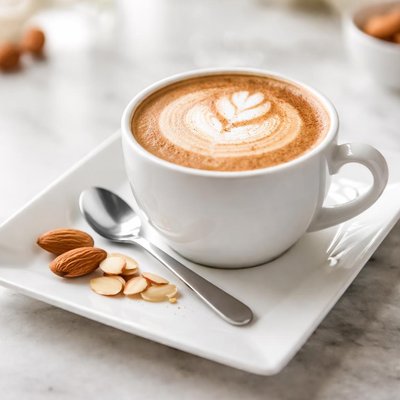 Hot almond milk cappuccino