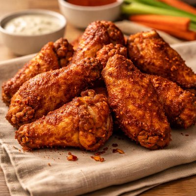 Hot and spicy nonbreader fried chicken wings publix