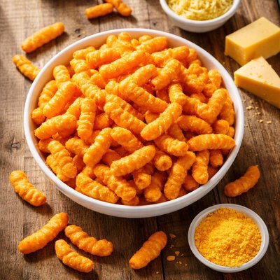 Hot cheese flavored snacks