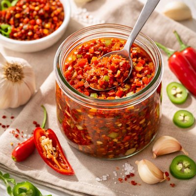 Hot chopped pepper relish