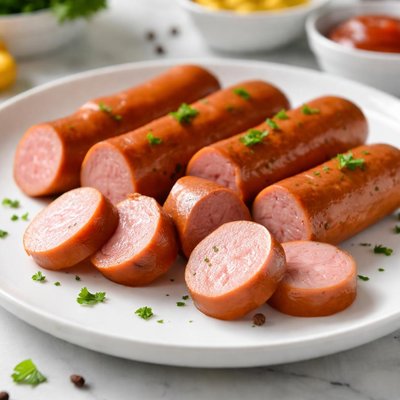 Hot dog slices